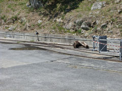 
The tramway at the second dam on the Douro river, April 2012